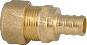 PEX FITTING BRASS OD. COMP. ADAPTER (BARB x OD. COMP)