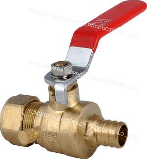 COMPRESSION CONNECTION O.D. x PEX BALL VALVE WITH DRAIN FULL PORT