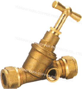 Y STOP VALVE BRASS WITH DRAIN